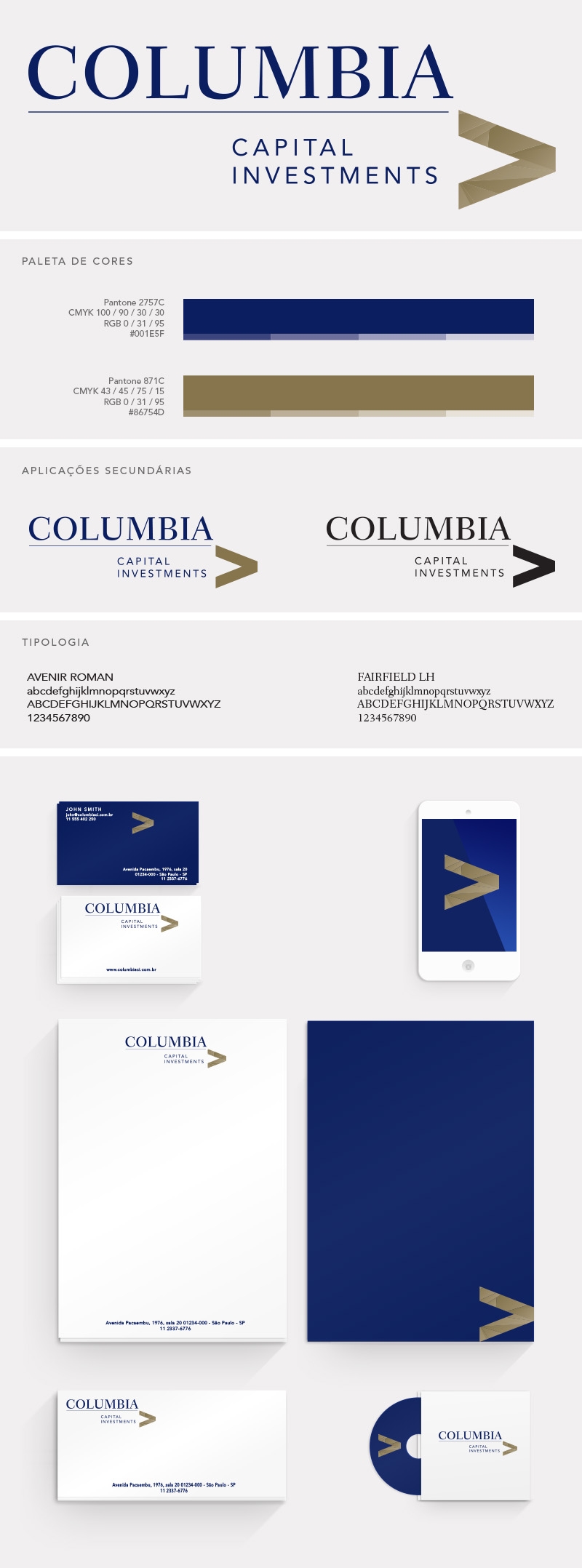 Logo e identidade Columbia Logo e identidade Columbia